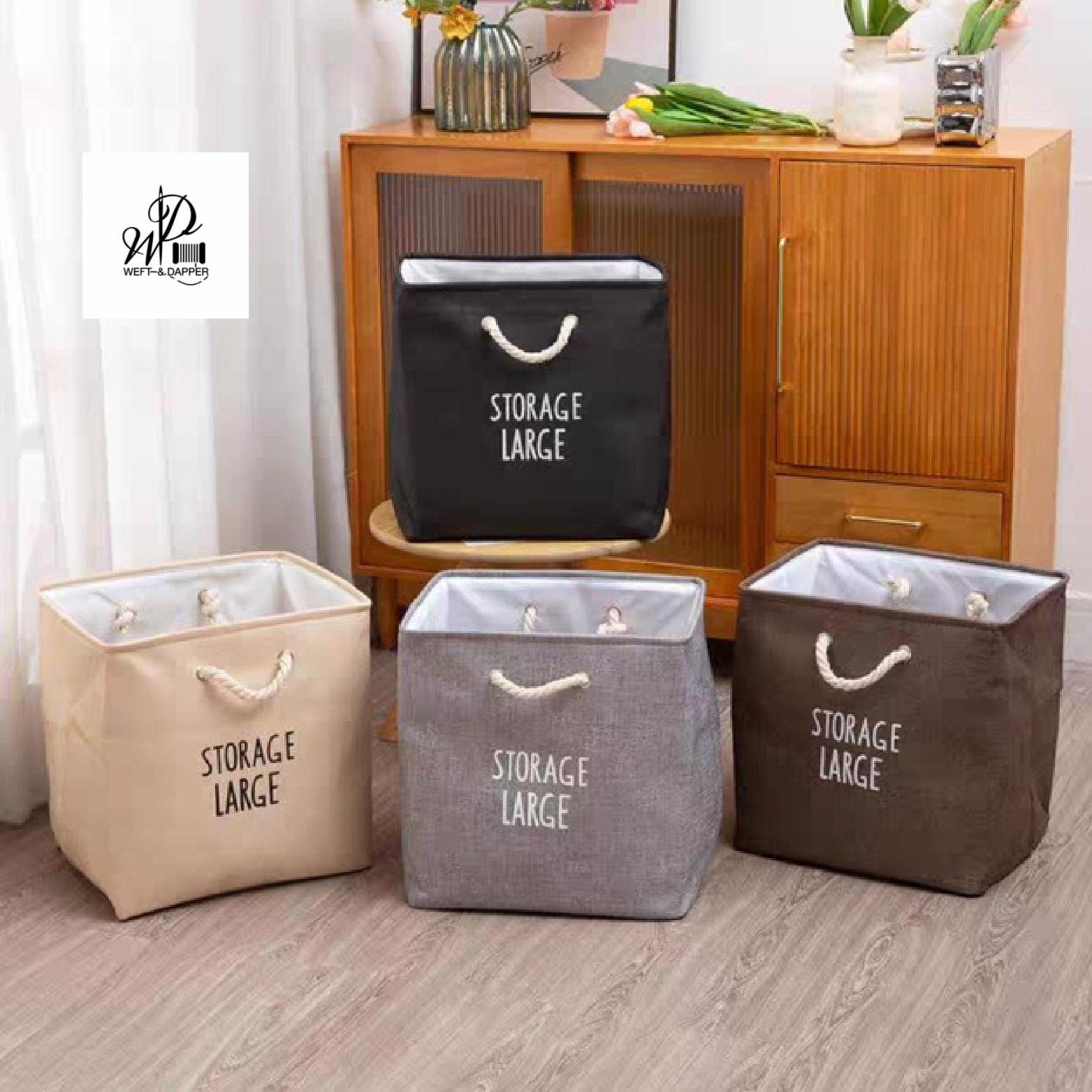 FOLDABLE RECTANGULAR LAUNDRY BASKET
