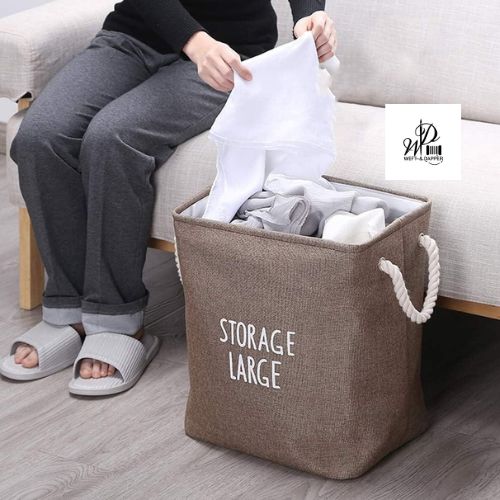 FOLDABLE RECTANGULAR LAUNDRY BASKET