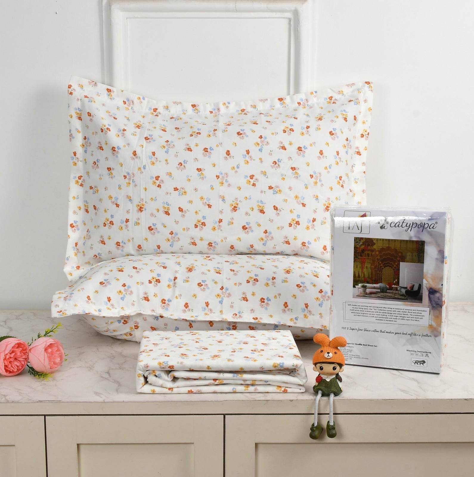 TAJ COLLECTION QUEEN SIZE BEDSHEET - WD INTERNATIONAL